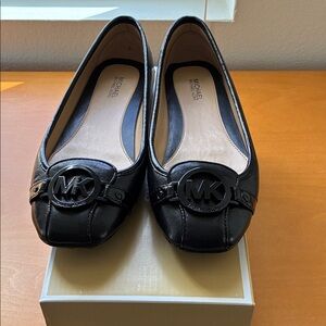 Michael Kors Black Leather Flats